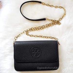 Tory Burch Bombe Mini Leather Crossbody Bag
